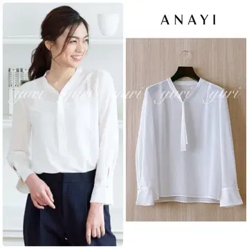 [ 990 ] 아나이 조젯 보타이 블라우스 화이트 38