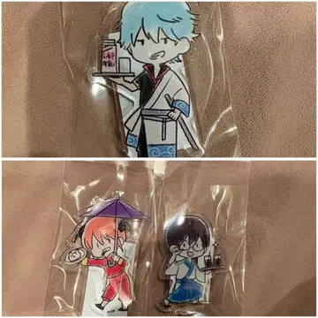 은혼 만물상 사카타 긴토키 카구라 신파치 캡콤 카페 아크릴 스탠드 3세트