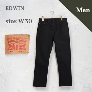 에드윈 슬림핏 청바지 데님 블랙 남성용 캐주얼