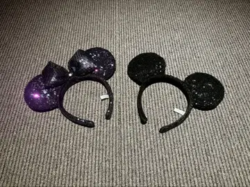 머리띠 스팽글 미키 미니 세트