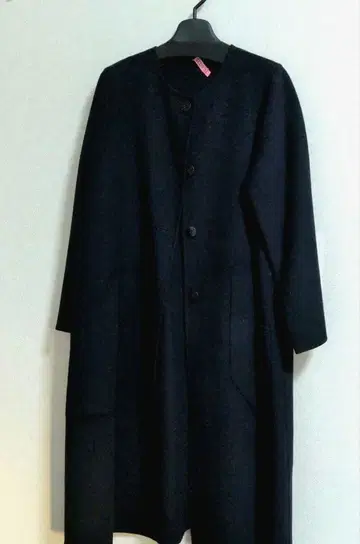 네이비 버튼 달린 롱 코트 사이즈 11