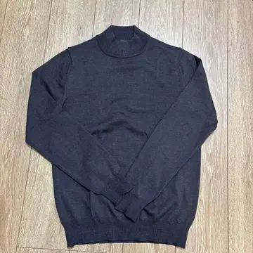 BEAMS F 모크넥 니트 다크 브라운