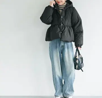 coca 탈부착 충전솜 아우터 M 4way 블랙 시착만 한 상품 새상품