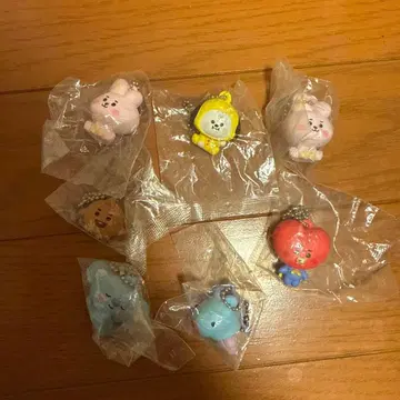 BT21 키링 6개 세트 쿠라스시 콜라보 미개봉