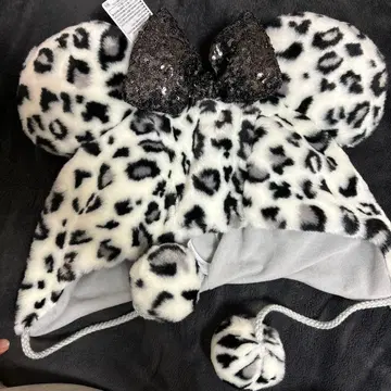 레오파드 무늬 미니 팬캡