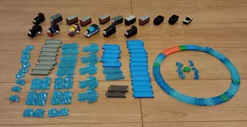 토마스 캡슐 프라레일 차량과 레일 세트