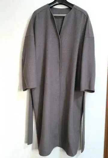 모카 롱 코트 사이드 슬릿