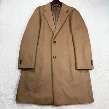 컨디션 최상 캐시미어 혼방 유니클로 체스터 코트 싱글 2B 카멜 XL