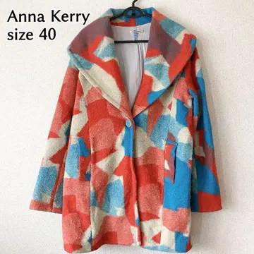 Anna Kerry 안나케리 올 패턴 울 체스터 코트 울 코트