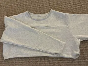 SEA 그레이 크루넥 크롭 트레이닝복