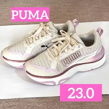PUMA 여성용 스니커즈 통굽 핑크 화이트