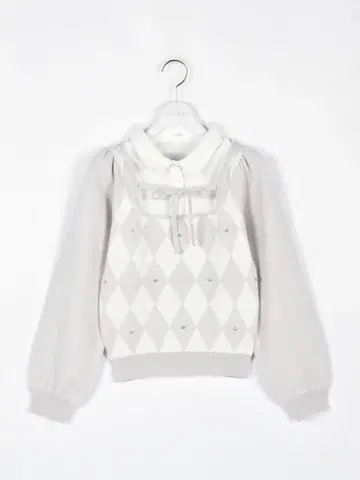 evelyn 옷깃 비쥬 니트