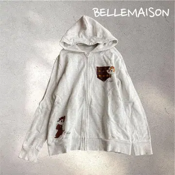 909*벨메종 [ L ] 후드티 긴팔 라이트 그레이 디즈니 칩과 데일