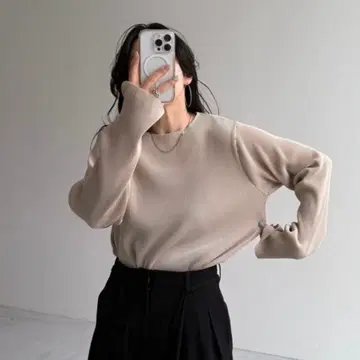 wee9s 데일리 데일리 슈퍼 스트레치 플리츠 상의 화이트 계열 기타