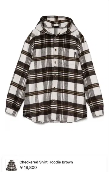 446 DOUBLE FOUR SIX 체크 셔츠 브라운 M 사이즈