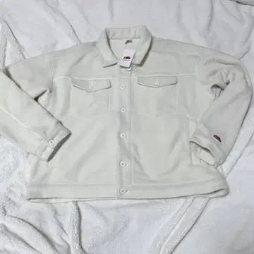 미사용 FRUIT OF THE LOOM 플리스 자켓 M 사이즈 화이트