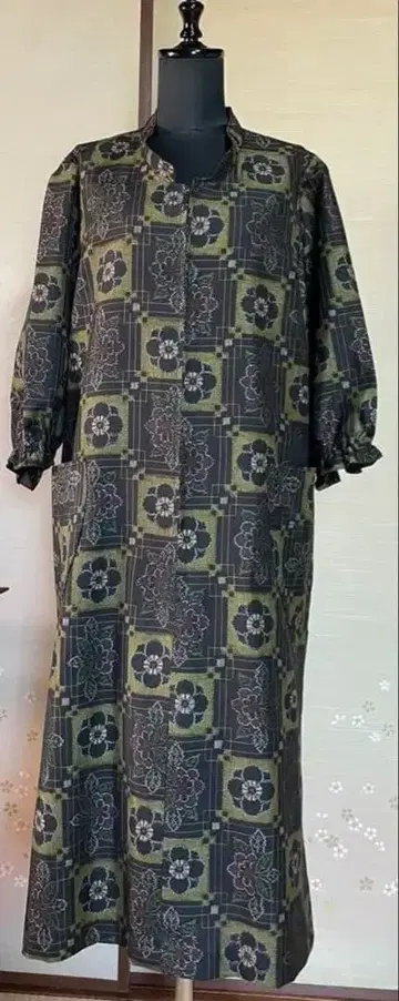 빅 사이즈 기모노 리메이크 무라야마 오지마 원피스 프론트 오픈 지퍼 타입