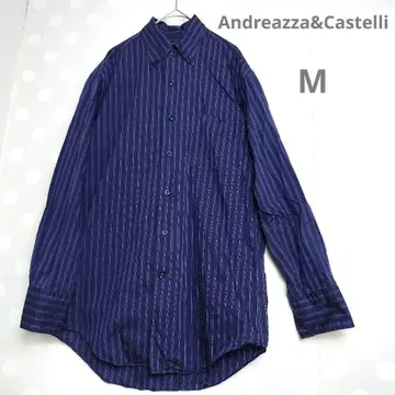 Andreazza&Castelli 스트라이프 네이비 버튼 다운 셔츠