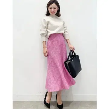 새상품 페미닌 무드 업 쿠 드 샹스 화려한 머메이드 스커트