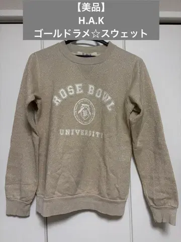 [ 새상품급 ] H.A.K 골드 라메 맨투맨