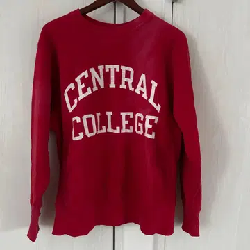 챔피온 리버스 위브 빨간색 90s 페인트