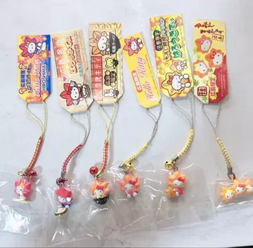 헬로키티 히로시마 한정판 단풍만쥬 단풍주걱 스트랩 세트