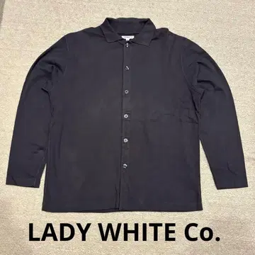 LADY WHITE Co. 사이즈 40 그레이 차콜 셔츠 가디건