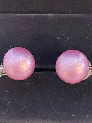 담수 진주 귀찌 핑크 컬러 펄