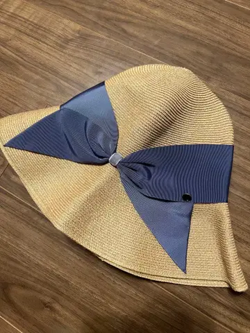 새상품급 아테나 뉴욕 리본 포함 네이비 밀짚모자