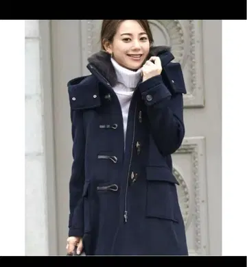 루일 에 부티크 비트 퍼 미들 더플 울 코트