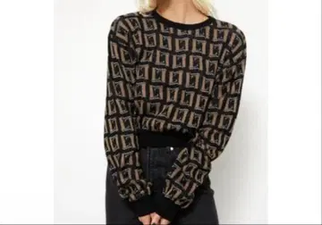 러그아젬 상의 니트 레트로 숏 기장