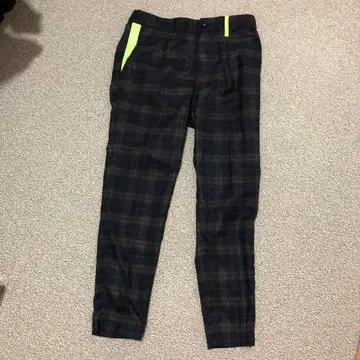 리룸 어반 비치 클럽 울 체크 슬림 슬랙스 S