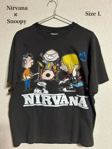 Nirvana x Snoopy 빈티지 가공 미사용 새상품 size L