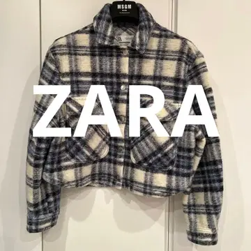 ZARA 플란넬 체크 무늬 자켓 M 사이즈