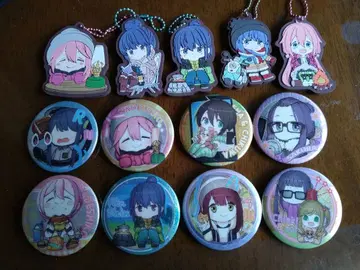 유루캠 캔뱃지 러버 키링 세트