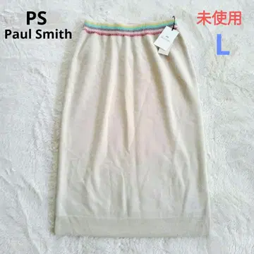 폴스미스 미사용 L 사이즈 워셔블 솔리드 자카드 니트 스커트