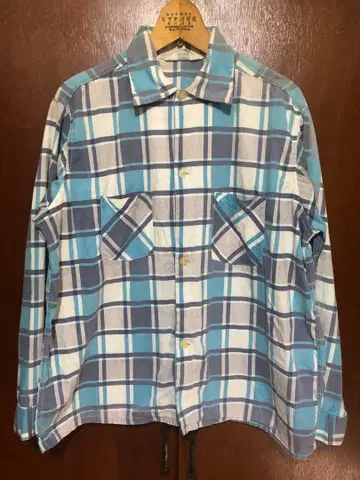 50~60s PILGRIM 체크 셔츠 42-44 빈티지