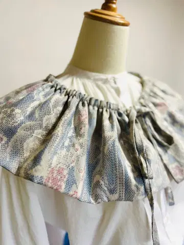 기모노 리메이크 탈부착 카라 화이트 오시마