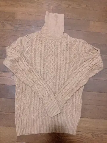 무인양품 MUJI 터틀넥 니트 오렌지 브라운