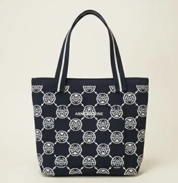 Anne Coquine 니트 토트 모노그램 L 사이즈