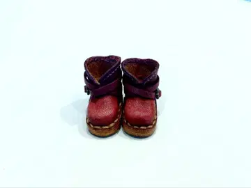 오비츠11 천연 가죽 엔지니어 부츠 적자색 브라운 계열 새상품급