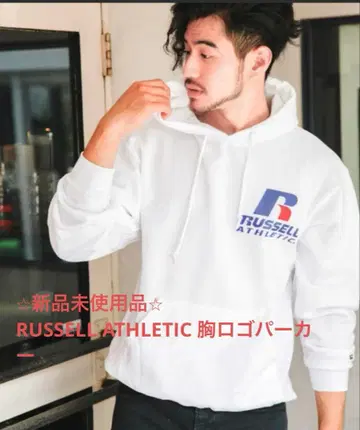 미사용 새상품 RUSSELL ATHLETIC 화이트 후드티 L사이즈