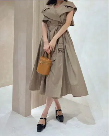 herlipto Sleeveless Twill Trench M