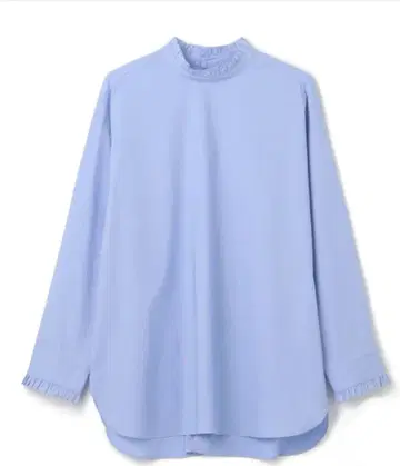 UNFILO 워셔블 프릴 넥 셔츠