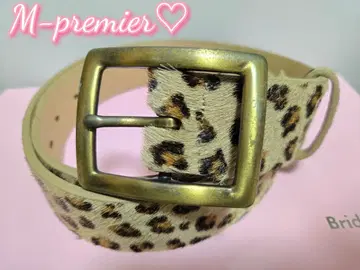 [컨디션 최상] M-premier 레오파드 무늬 송치 벨트