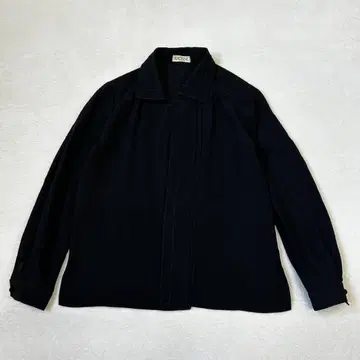 [클로네] 블랙 긴팔 상의 셔츠 센터 컬러 캐주얼