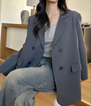 그레이 테일러드 자켓 S 사이즈