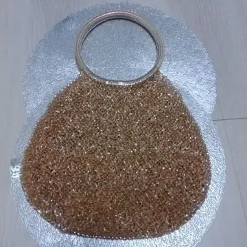 핑크 골드 와이어 백