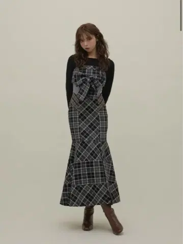 andmary Juni check dress black s
