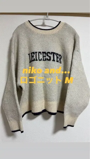 niko and - 로고 니트 M 겨울 니코앤드